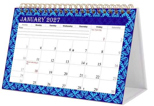 2027-12 Months Desk Calendar Desktop Planner with To-Do List & Notes 07