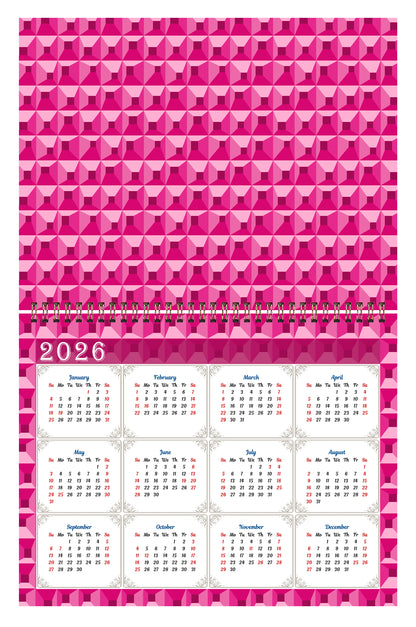 2025 Scrapbook Wall Calendar Spiral-bound (Add Your Own Photos) - 12 Months Desktop #03