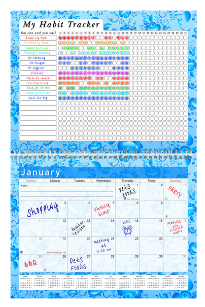2027 Monthly Desktop/Wall Calendar/Planner - Habit Tracker - (Edition #19)