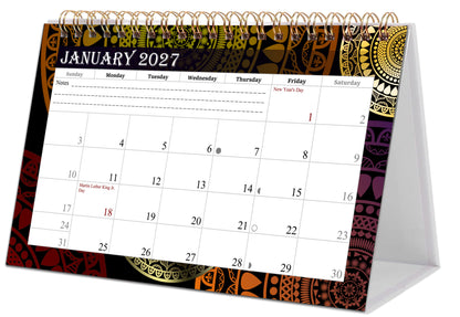 2026-2027 18 Months Standing Flip Desk Calendar Desktop Planner 016