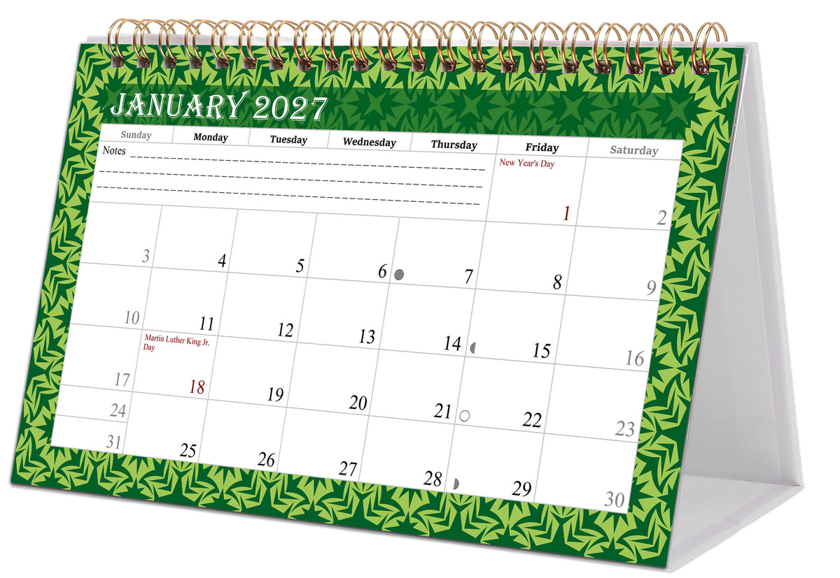 2027-12 Months Desk Calendar Desktop Planner with To-Do List & Notes 06