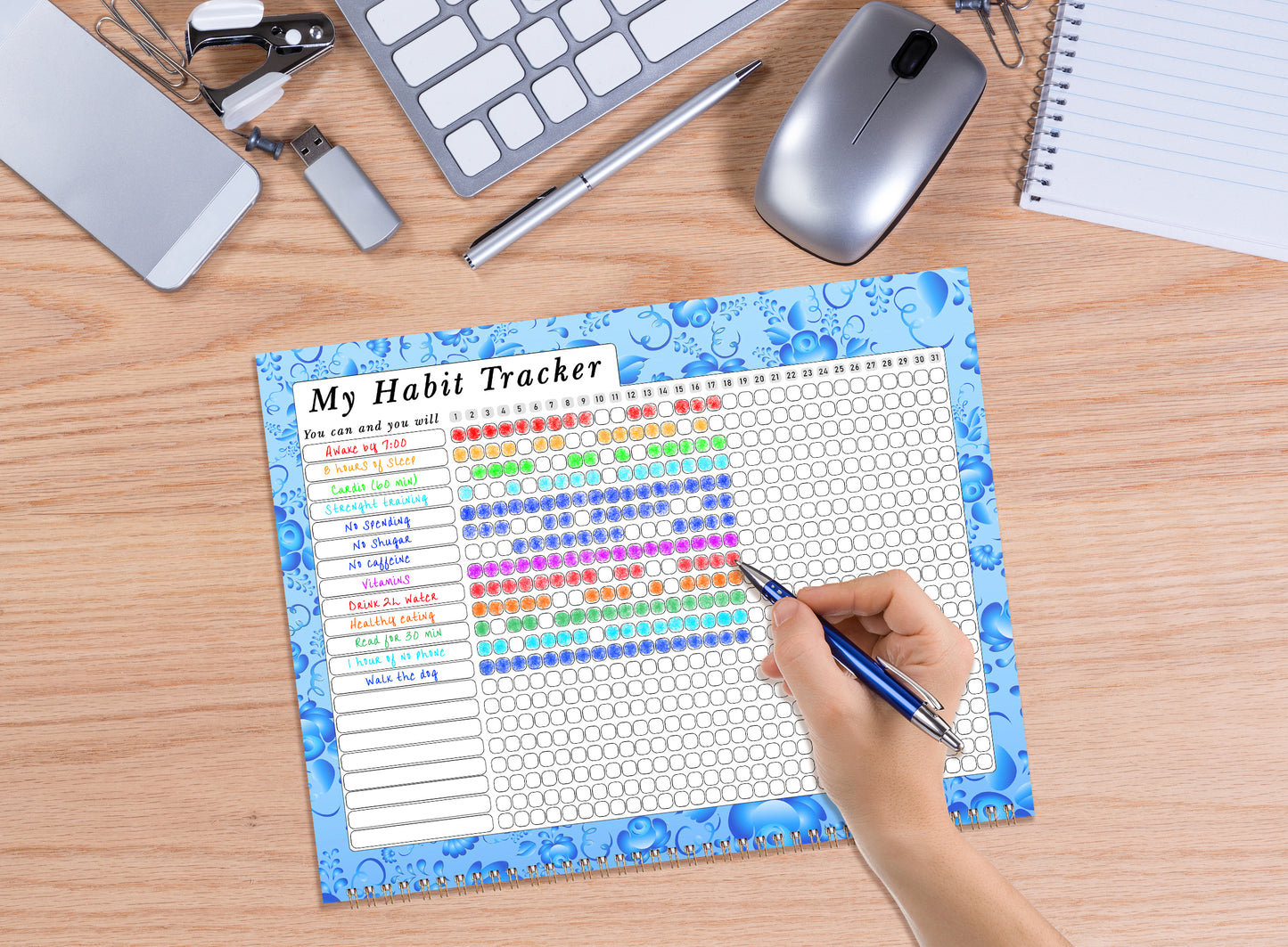 2027 Monthly Desktop/Wall Calendar/Planner - Habit Tracker - (Edition #19)