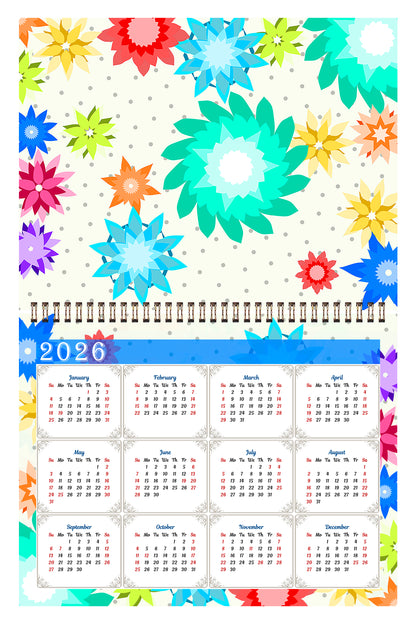 2025 Scrapbook Wall Calendar Spiral-bound (Add Your Own Photos) - 12 Months Desktop #01