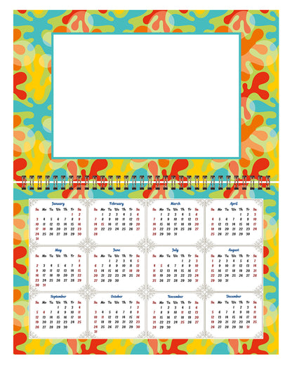 2027 Photo Frame Wall Spiral-bound Calendar (Add Your Own Photos) - 12 Months Desktop/Wall Calendar/Planner - (Edition #03)