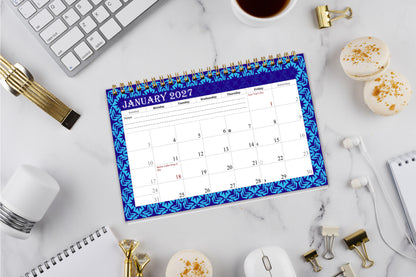 2027-12 Months Desk Calendar Desktop Planner with To-Do List & Notes 07