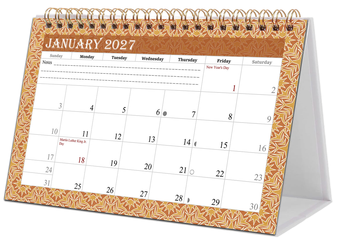 2026-2027 18 Months Standing Flip Desk Calendar Desktop Planner 09
