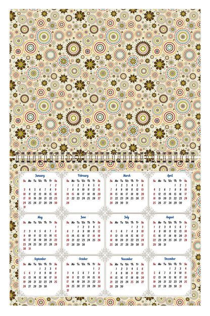 2026 Scrapbook Wall Calendar Spiral-bound (Add Your Own Photos) - 12 Months Desktop #010