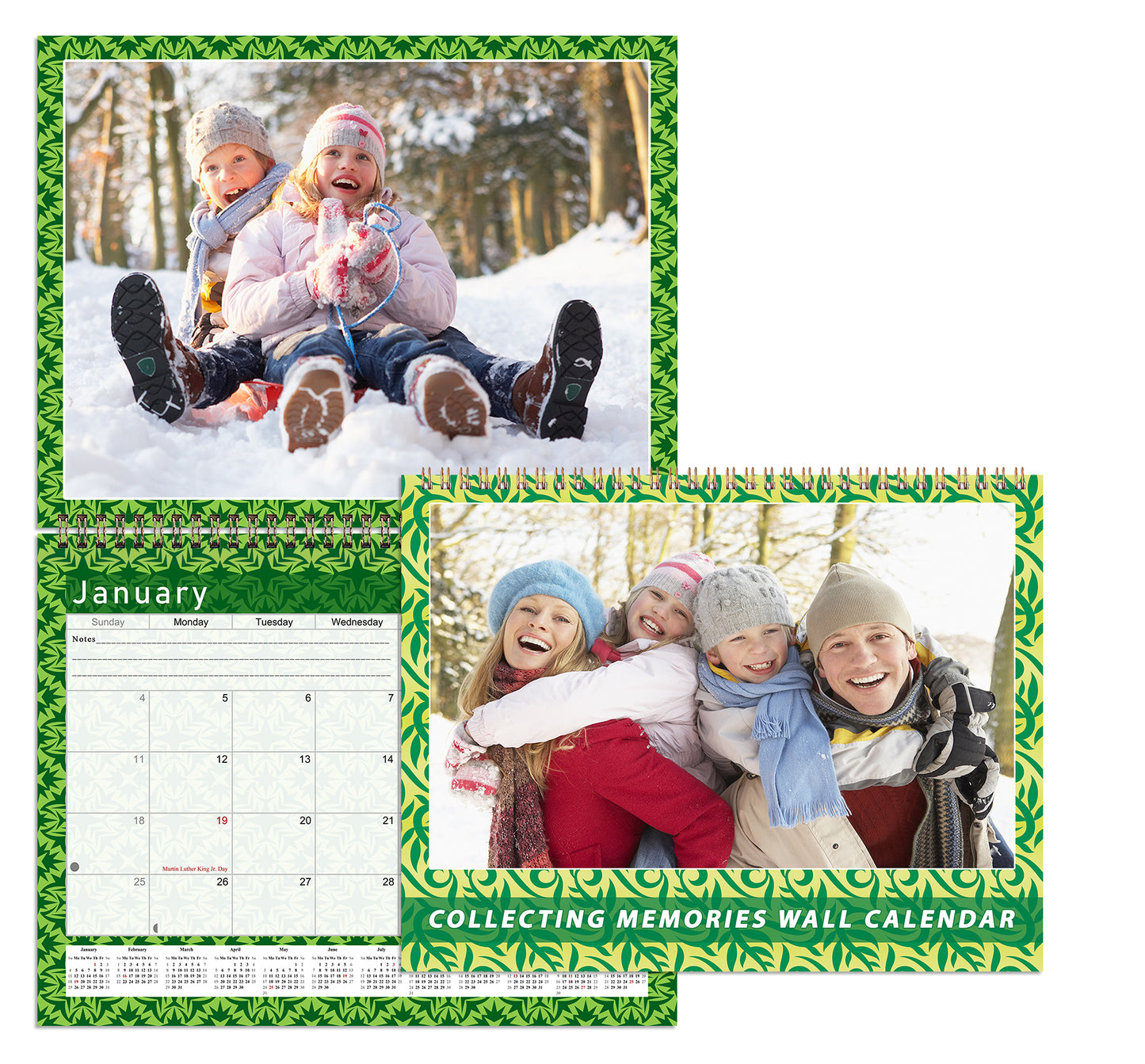Personalized Custom 2027 Wall Calendar Spiral-bound (Add Your Photos) - 12 Months Desktop/Wall Calendar/Planner - Premium Quality 11 inches by 8.5 inches (11 x 17 Inches Open) Made in USA (Edition #06)