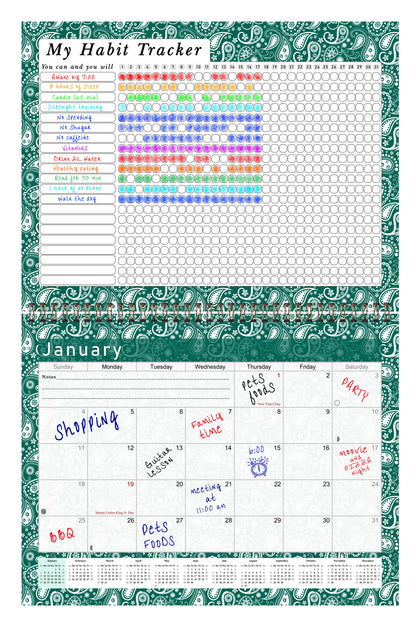 2027 Monthly Desktop/Wall Calendar/Planner - Habit Tracker - (Edition #24)