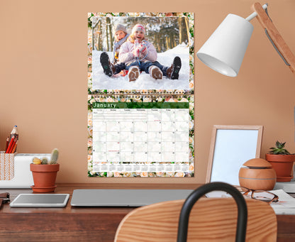 Personalized Custom 2027 Wall Calendar Spiral-bound (Add Your Photos) - 12 Months Desktop/Wall Calendar/Planner - Premium Quality 11 inches by 8.5 inches (11 x 17 Inches Open) Made in USA (Edition #12)