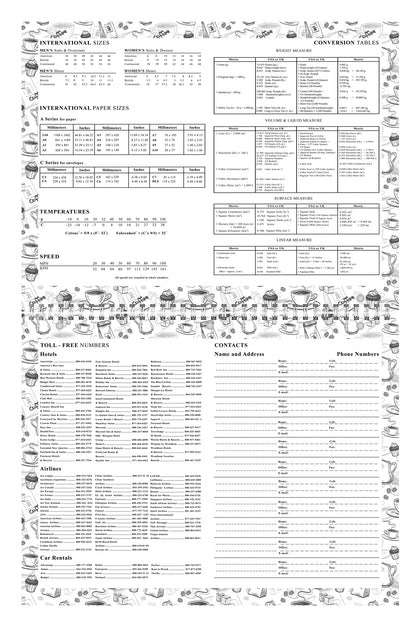 2025 - 2026 Academic Year 12 Months Student Calendar 3-Ring Binder - Black&White - (Edition #026)