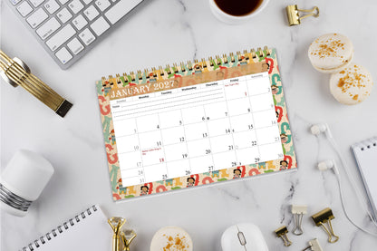 2026-2027 18 Months Standing Flip Desk Calendar Desktop Planner 010