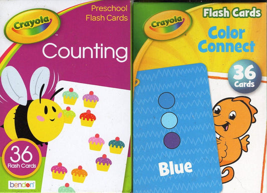 Crayola - Language Skills - Counting, Colors Connect - Flash Cards
