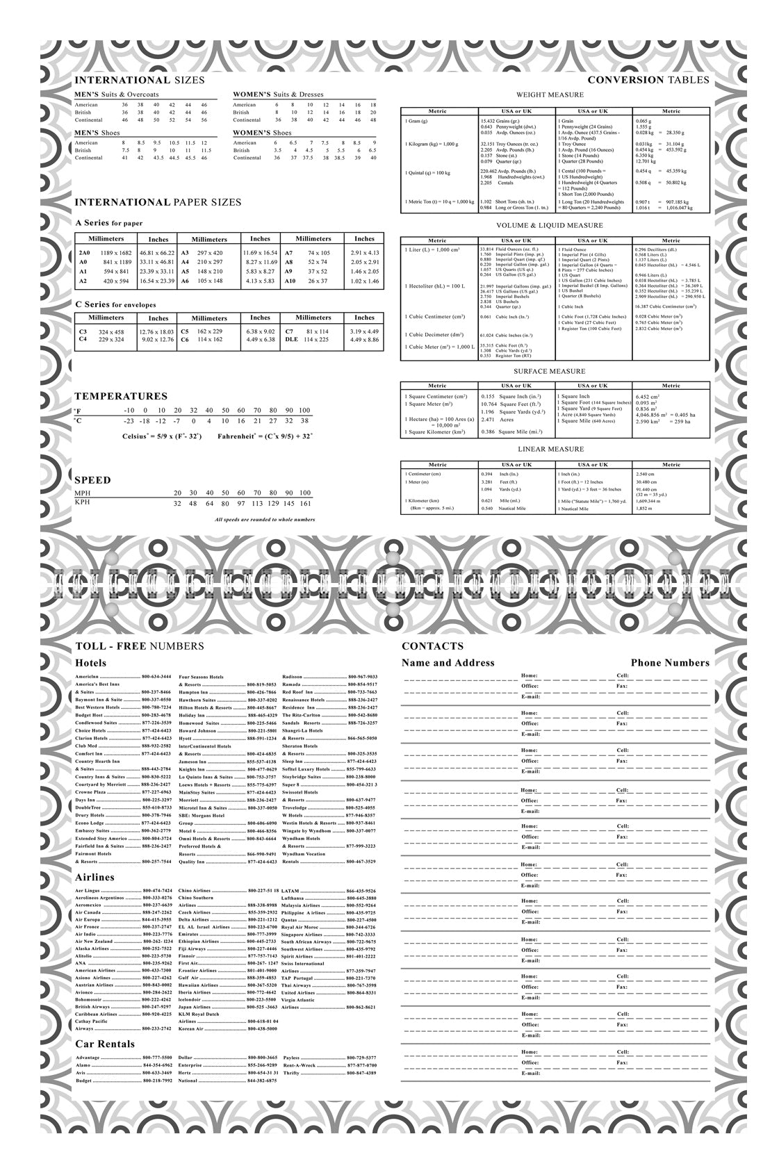 2026 - 2027 Academic Year 12 Months Student Calendar 3-Ring Binder - Back&White - (Edition #014)