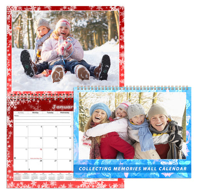 Personalized Custom 2027 Wall Calendar Spiral-bound (Add Your Photos) - 12 Months Desktop/Wall Calendar/Planner - Premium Quality 11 inches by 8.5 inches (11 x 17 Inches Open) Made in USA (Edition #08)
