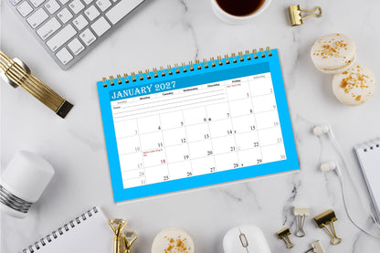 2026-2027 18 Months Standing Flip Desk Calendar Desktop Planner 05