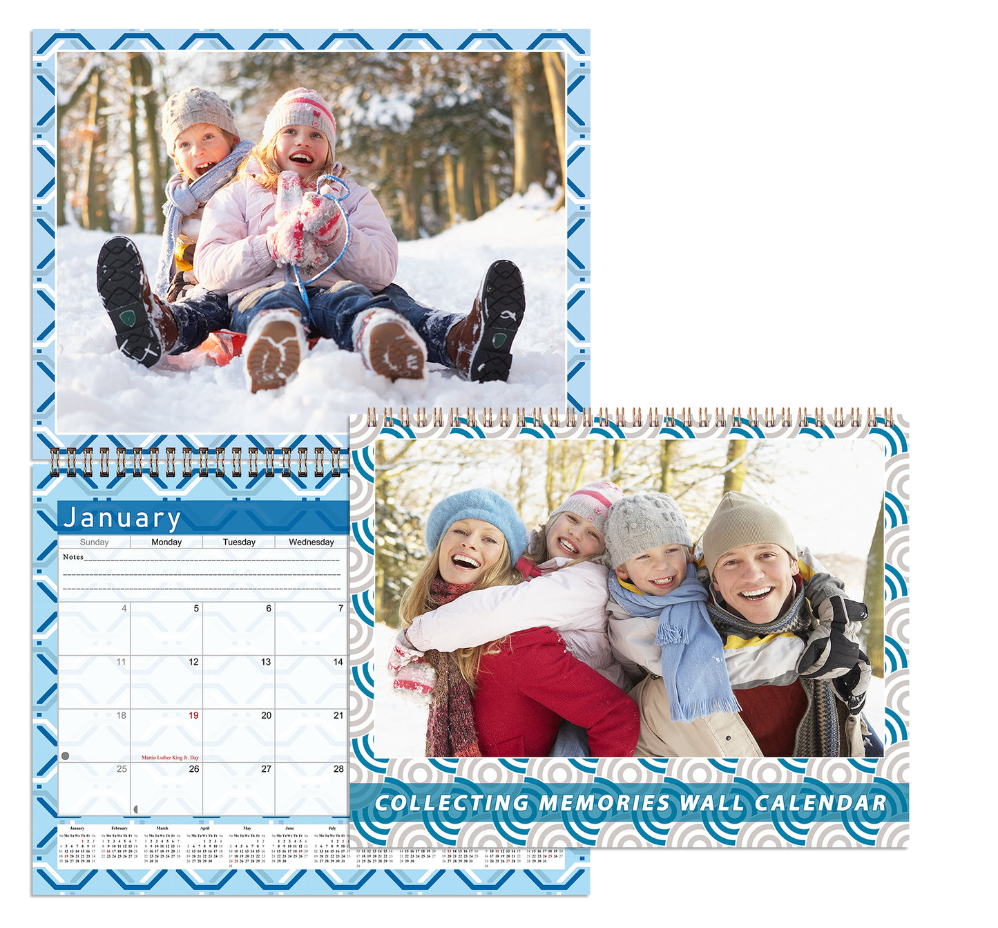 Personalized Custom 2027 Wall Calendar Spiral-bound (Add Your Photos) - 12 Months Desktop/Wall Calendar/Planner - Premium Quality 11 inches by 8.5 inches (11 x 17 Inches Open) Made in USA (Edition #04)