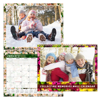 Personalized Custom 2027 Wall Calendar Spiral-bound (Add Your Photos) - 12 Months Desktop/Wall Calendar/Planner - Premium Quality 11 inches by 8.5 inches (11 x 17 Inches Open) Made in USA (Edition #12)