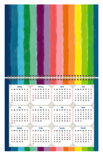 2026 Scrapbook Wall Calendar Spiral-bound (Add Your Own Photos) - 12 Months Desktop #015