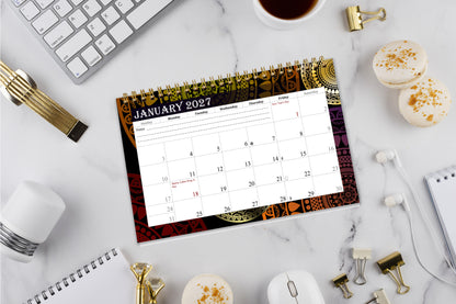 2027-12 Months Desk Calendar Desktop Planner with To-Do List & Notes 016