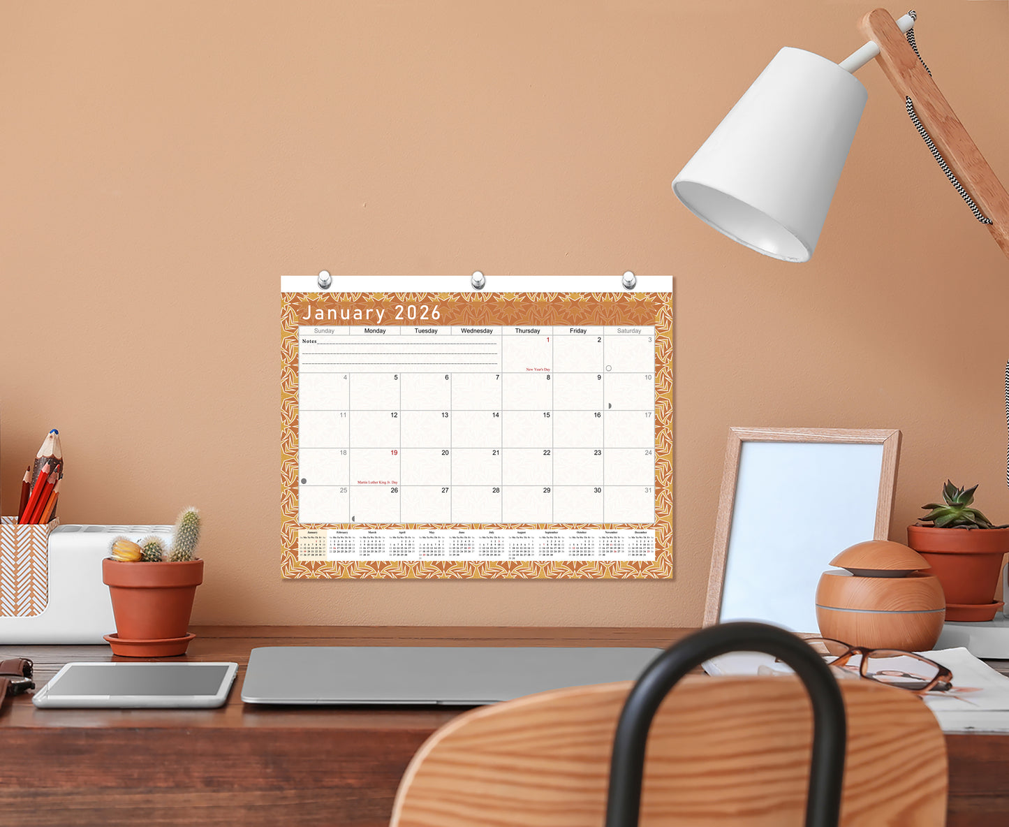 2025 - 2026 Student Calendar/Planner for 3-Ring Binder, Desk, or Wall - v025