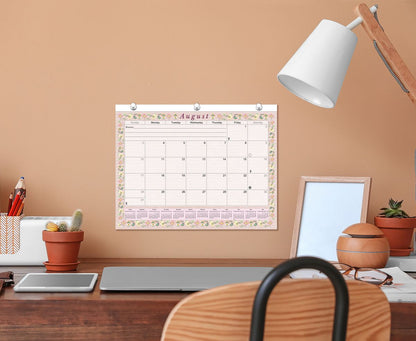 2026 - 2027 Academic Year 12 Months Student Calendar / College Planner for 3-Ring Binder, Desk or Wall -School Supplies - Made in USA -v002