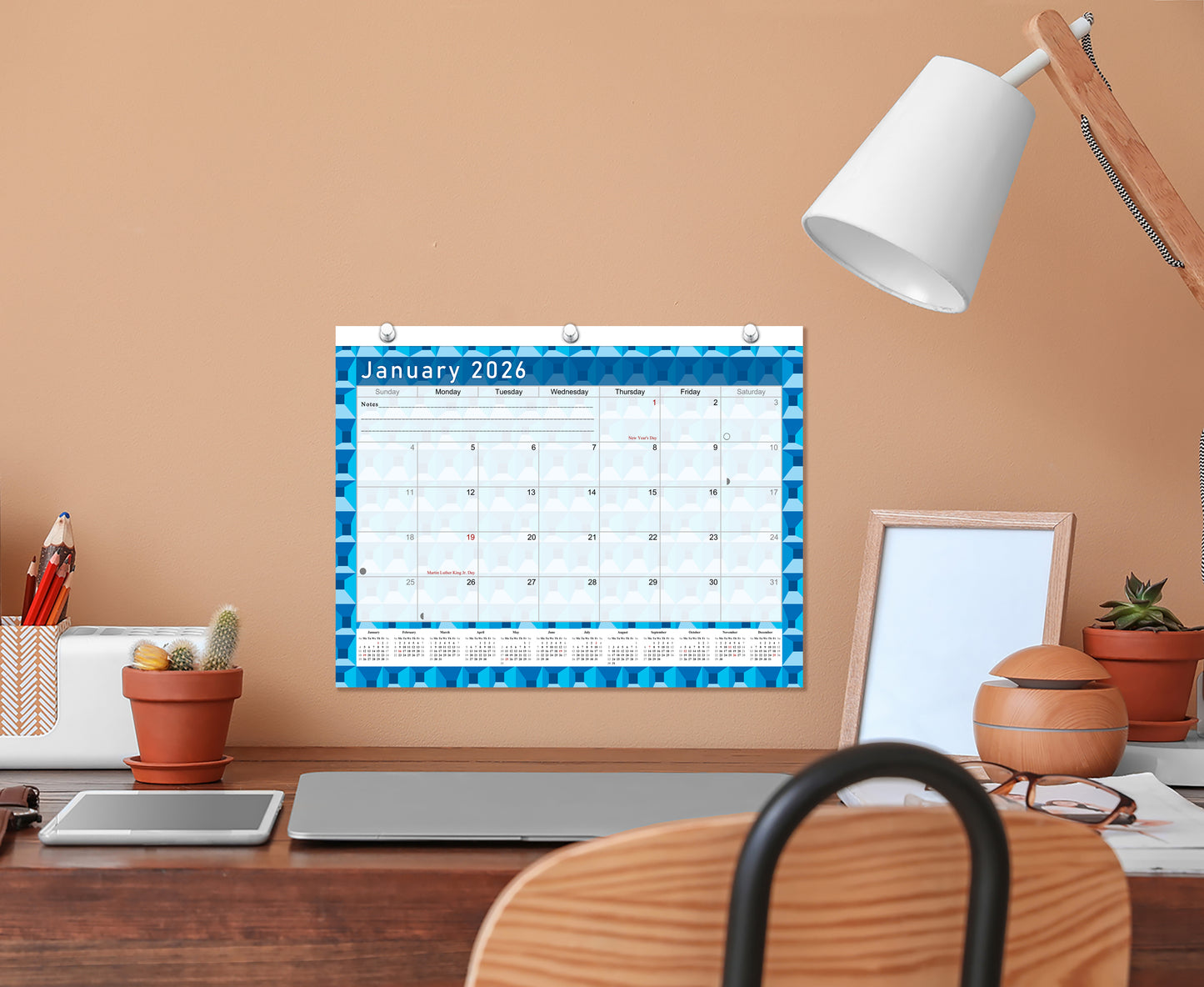 2025 - 2026 Student Calendar/Planner for 3-Ring Binder, Desk, or Wall - v003