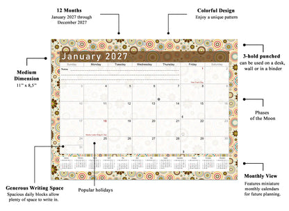 2026 - 2027 Student Calendar/Planner for 3-Ring Binder, Desk, or Wall - v020