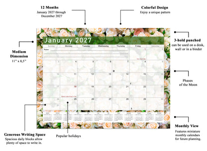 2026 - 2027 Student Calendar/Planner for 3-Ring Binder, Desk, or Wall - v023