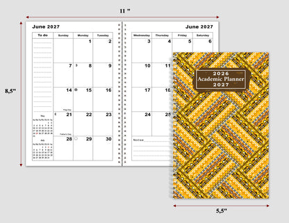 2026-2027 Student Academic Planner Calendar - School College Weekly Agenda #05