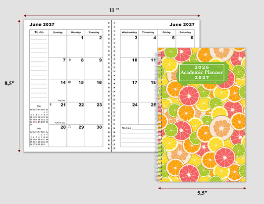 2026-2027 Student Academic Planner Calendar - School College Weekly Agenda #08