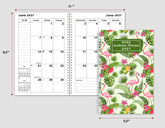 2026-2027 Student Academic Planner Calendar - School College Weekly Agenda #09