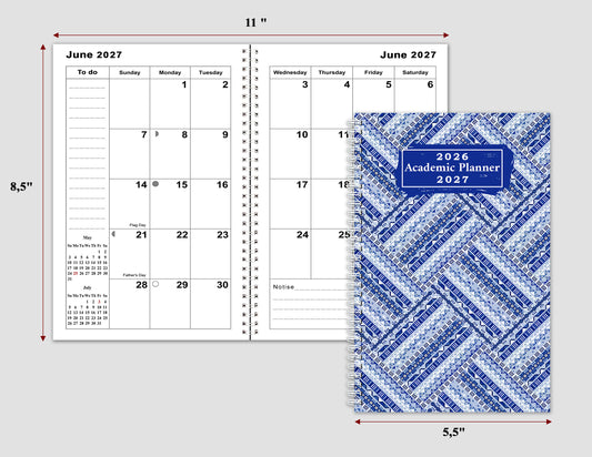 2026-2027 Student Academic Planner Calendar - School College Weekly Agenda #07