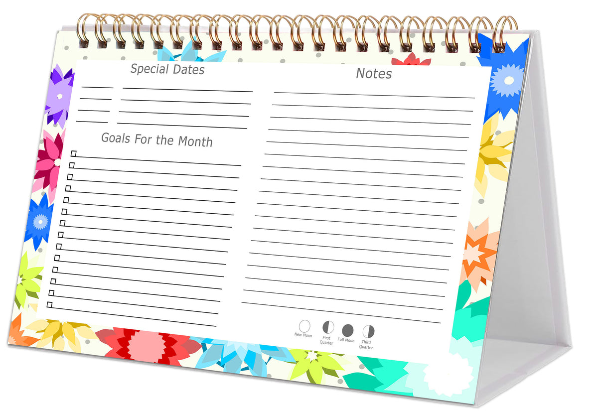 2026-2027 18 Months Standing Flip Desk Calendar Desktop Planner with To-Do List & Notes 01