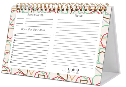 2026-2027 18 Months Standing Flip Desk Calendar Desktop Planner 011