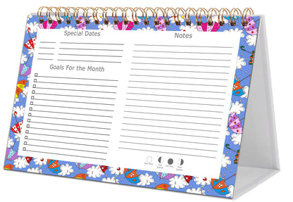 2026-2027 18 Months Standing Flip Desk Calendar Desktop Planner 014