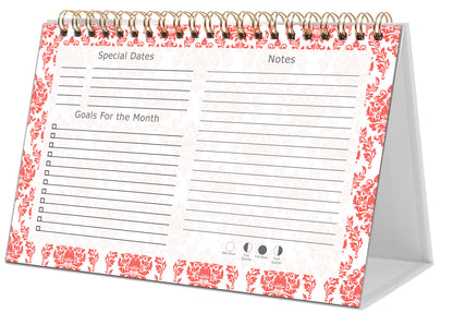 2026-2027 18 Months Standing Flip Desk Calendar Desktop Planner 018