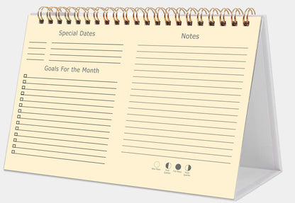 2026-12 Months Desk Calendar Desktop Planner with To-Do List (Ukioy-e Birds)