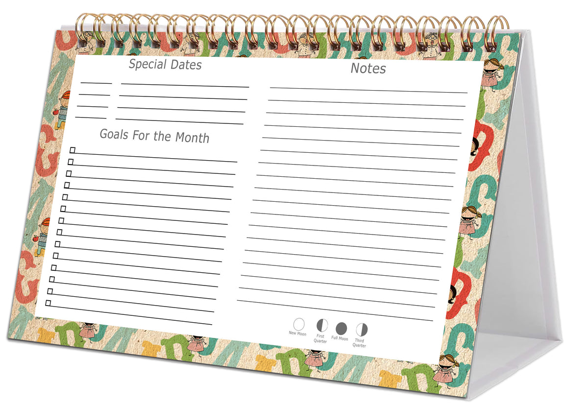 2027-12 Months Desk Calendar Desktop Planner with To-Do List & Notes 010