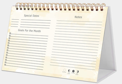 2026-12 Months Desk Calendar Desktop Planner with To-Do List (Fruits & Berries)