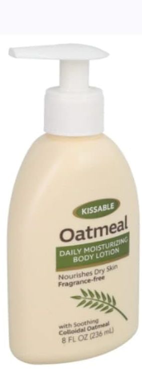 Kissable Oatmeal daily moisturizing Body Lotion Nourishes Dry Skin Fragrance-free 8 Fl oz