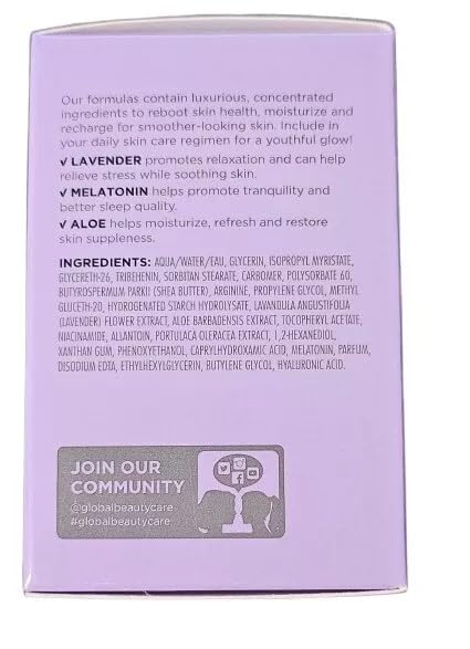 Calming Nighttime Skin Cream, 1.7 fl oz, Lavender, Melatonin, Aloe, 2 Pack