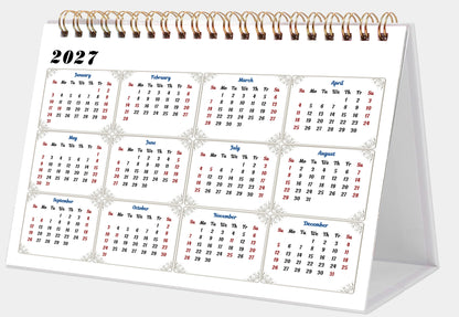 2026-12 Months Desk Calendar Desktop Planner with To-Do List (Dogs)