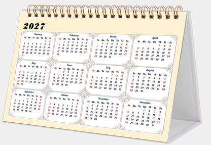 2026-12 Months Desk Calendar Desktop Planner with To-Do List (Ukioy-e Birds)