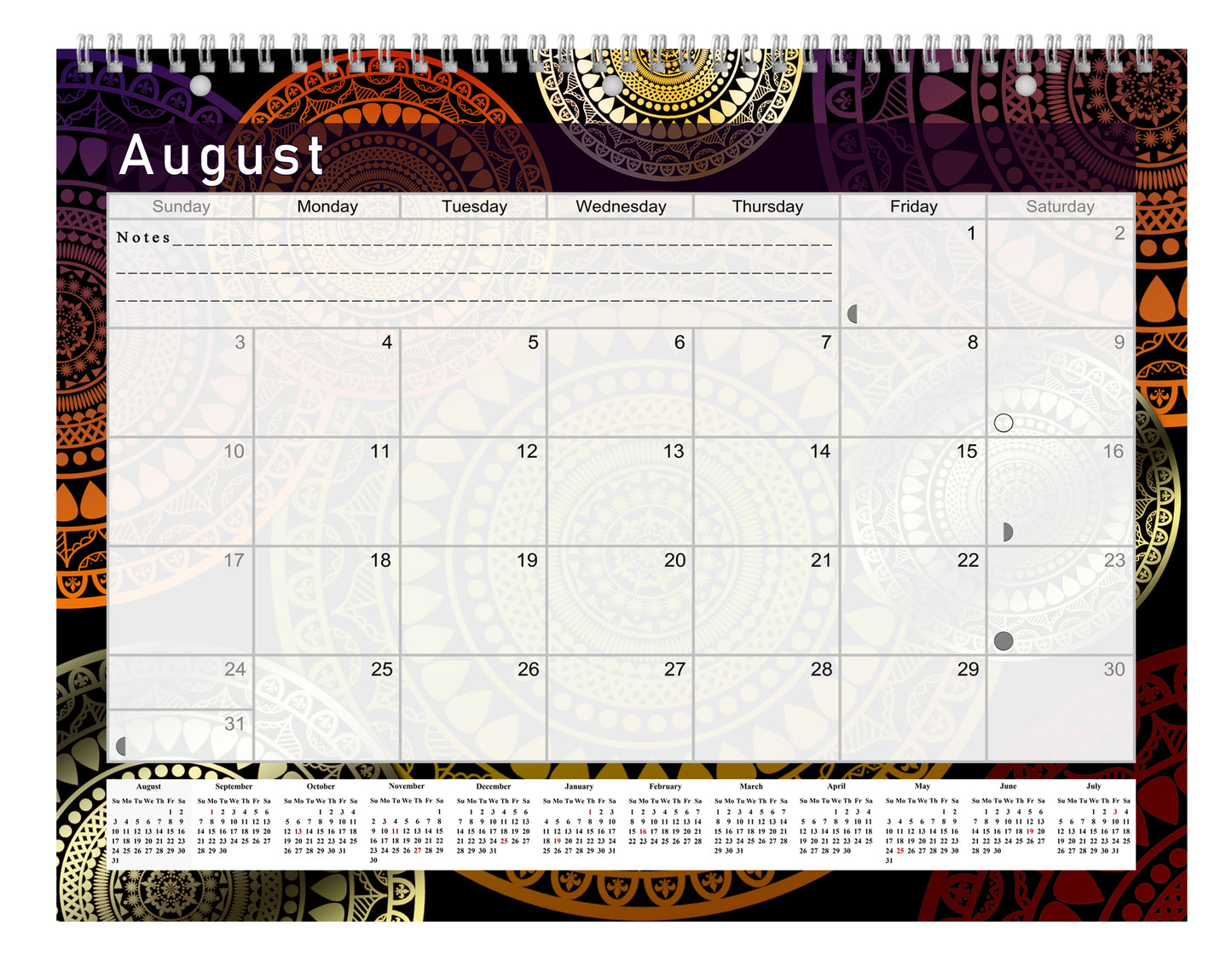 2026 - 2027 Academic Year 12 Months Student Calendar 3-Ring Binder (Edition #015)