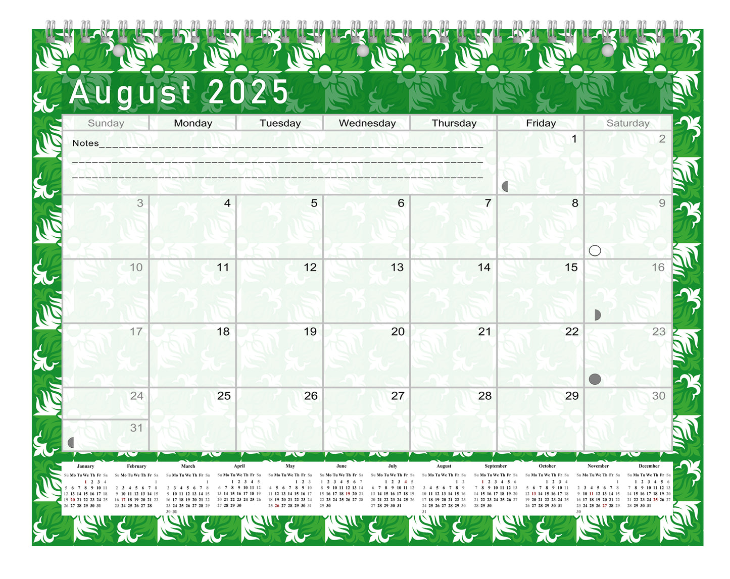 2025 - 2026 Academic Year 12 Months Student Calendar 3-Ring Binder (Edition #016)