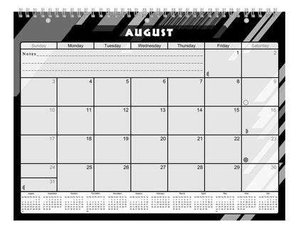 2026 - 2027 Academic Year 12 Months Student Calendar 3-Ring Binder - Black&White - (Edition #012)