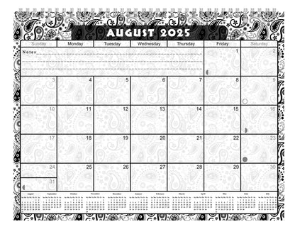 2025 - 2026 Academic Year 12 Months Student Calendar 3-Ring Binder (Edition #010)