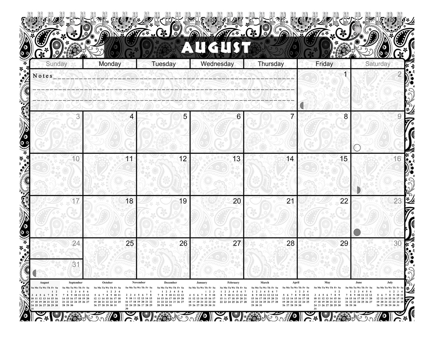 2026 - 2027 Academic Year 12 Months Student Calendar 3-Ring Binder (Edition #010)