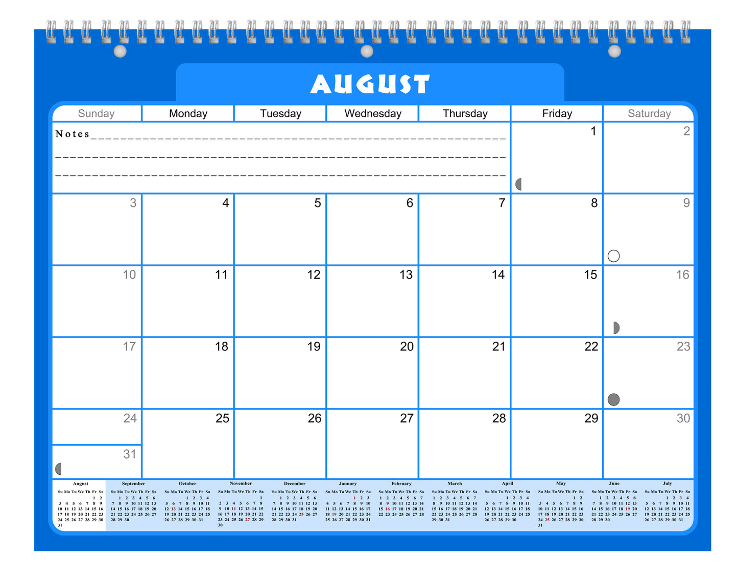 2026 - 2027 Academic Year 12 Months Student Calendar 3-Ring Binder (Edition #04)